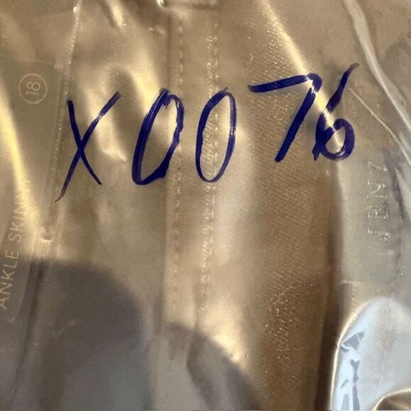 NWT 7 For All Mankind JEN 7 Ankle Skinny Brown Coated Leather Look Jeans Size 18 - Picture 13 of 13